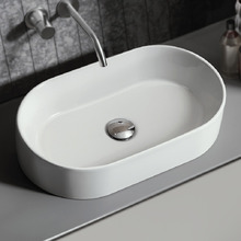 Cove 525mm Gloss White Ceramic Above Counter Basin